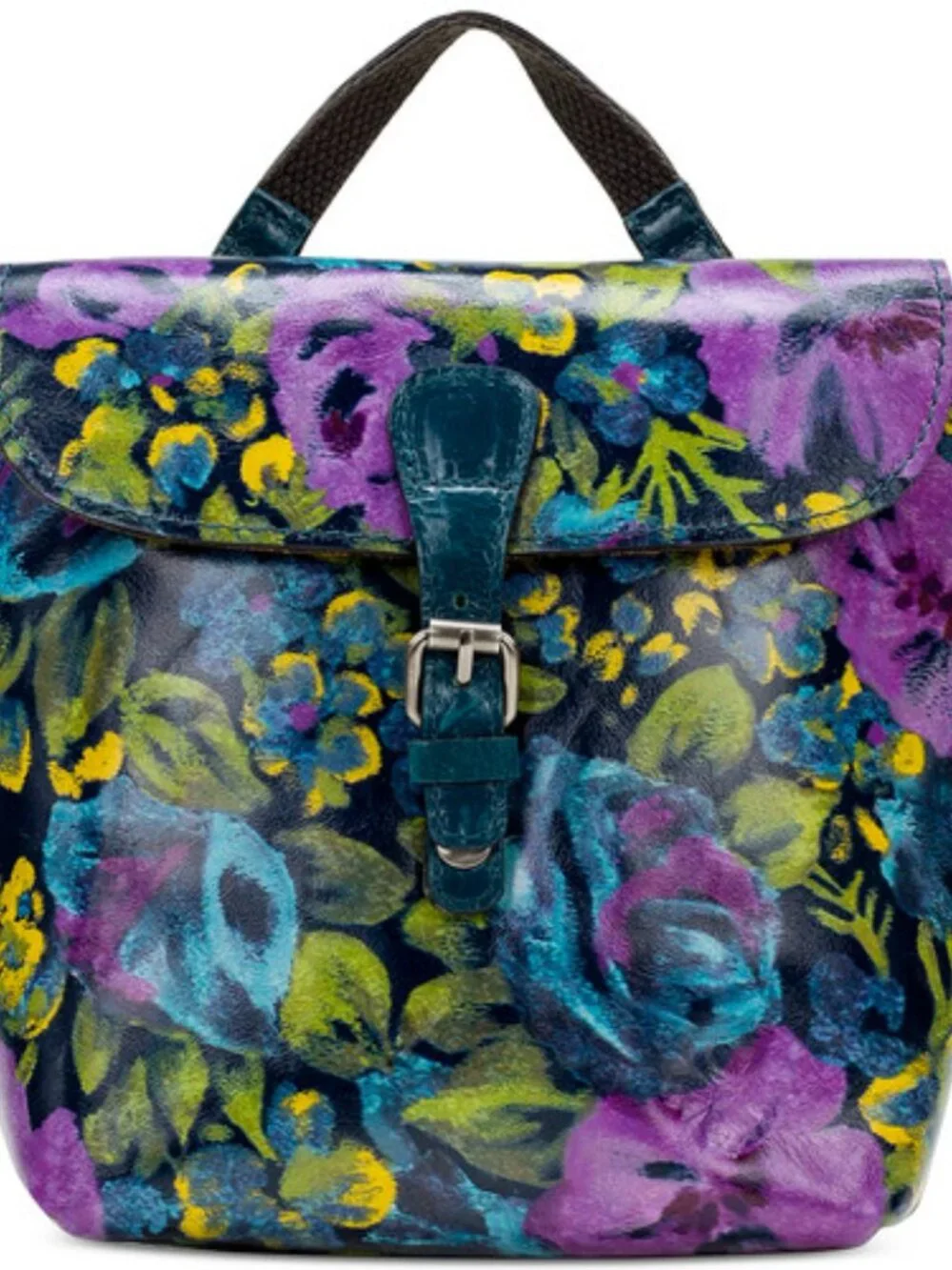 Vatoni Patricia Nash Blue Leather Floral Backpack - w dust bag